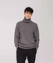 BANGASH PICKS #6433 Men's Waffle Knit Turtleneck