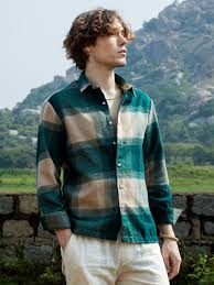 BANGASH PICKS #6736 Vignette-Checkered Oversized Shirt