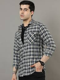 BANGASH PICKS #6768 Cross Flap Green Check Shirt