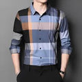 BANGASH PICKS #6771 Blue Horizon Full Sleeve Cotton Check Shirt