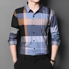 BANGASH PICKS #6771 Blue Horizon Full Sleeve Cotton Check Shirt