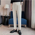 BANGASH PICKS #6772 Men's High Waist Casual Formal Pants Naples Slim Fit Formal Dress Suit Trouse