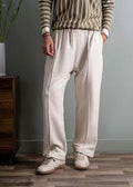 BANGASH PICKS #6777 Relaxed Fit Platted Trouser - Cream Beige